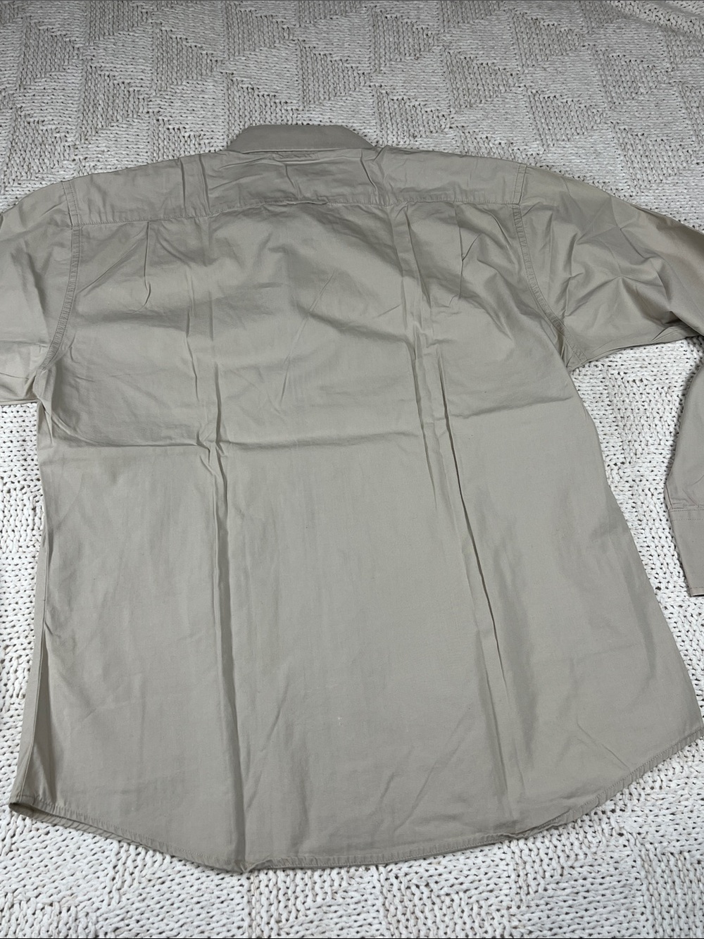 Ben Sherman Beige Lightweight Button Down Shirt with Dark Trim - Picture 7 of 11
